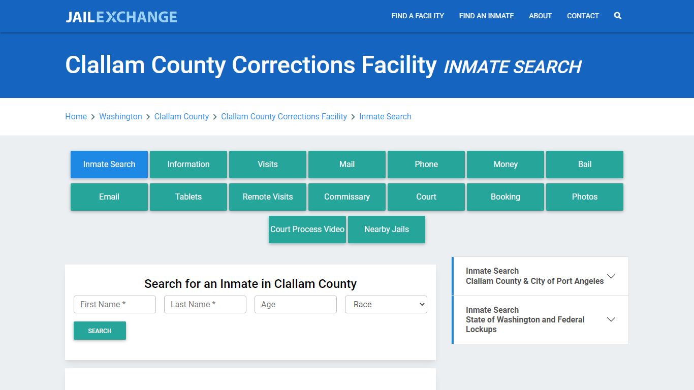 Clallam County Corrections Facility Inmate Search - Jail Exchange