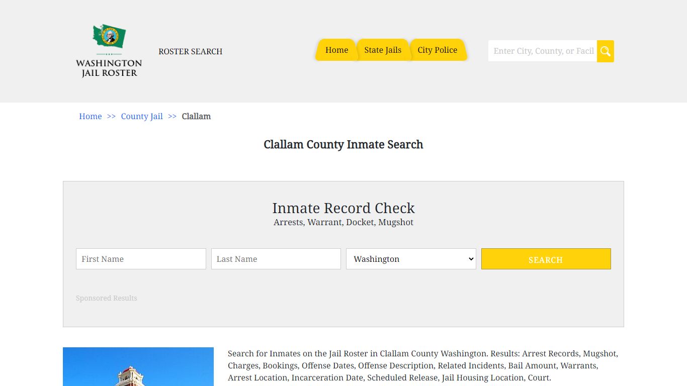 Clallam County Inmate Search - Jail Roster Search