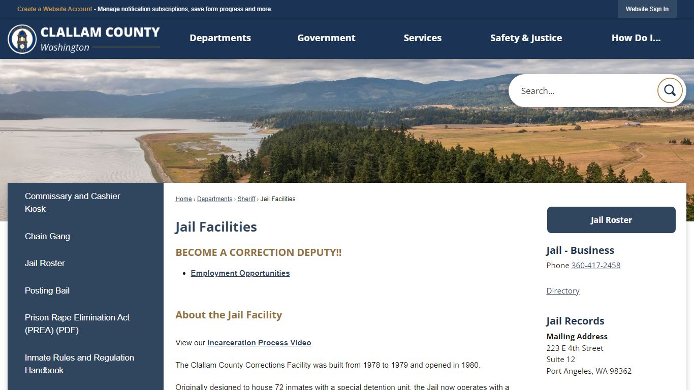 Jail Facilities - Clallam County, WA